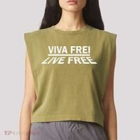Viva Frei Live Free Garment-Dyed Women's Muscle Tee thumb 2