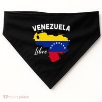Venezuela Flag Map Proud American Venezuelan Venezuela Libre USA-Made Doggie Bandana thumb 0