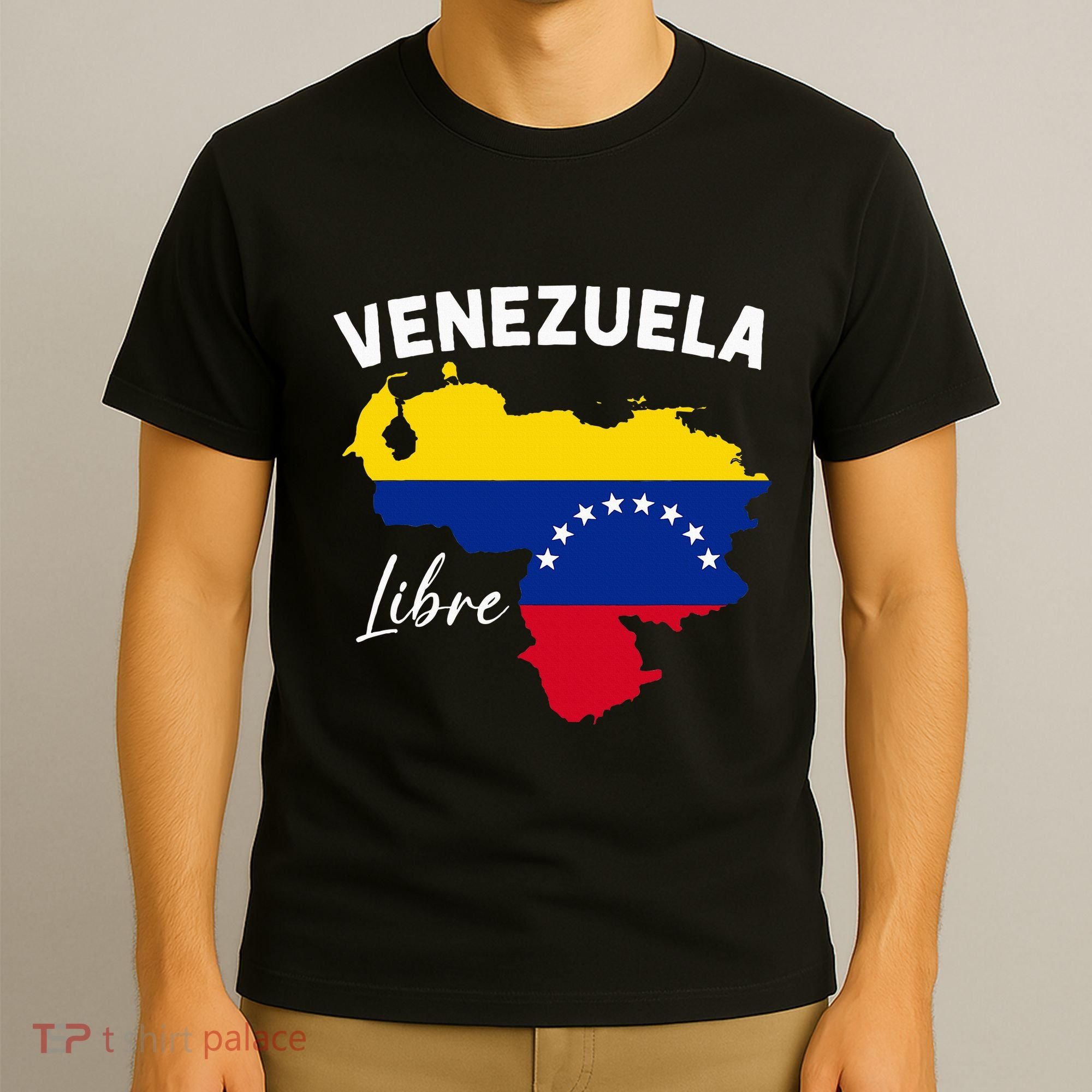 Venezuela Flag Map Proud American Venezuelan Venezuela Libre T-Shirt