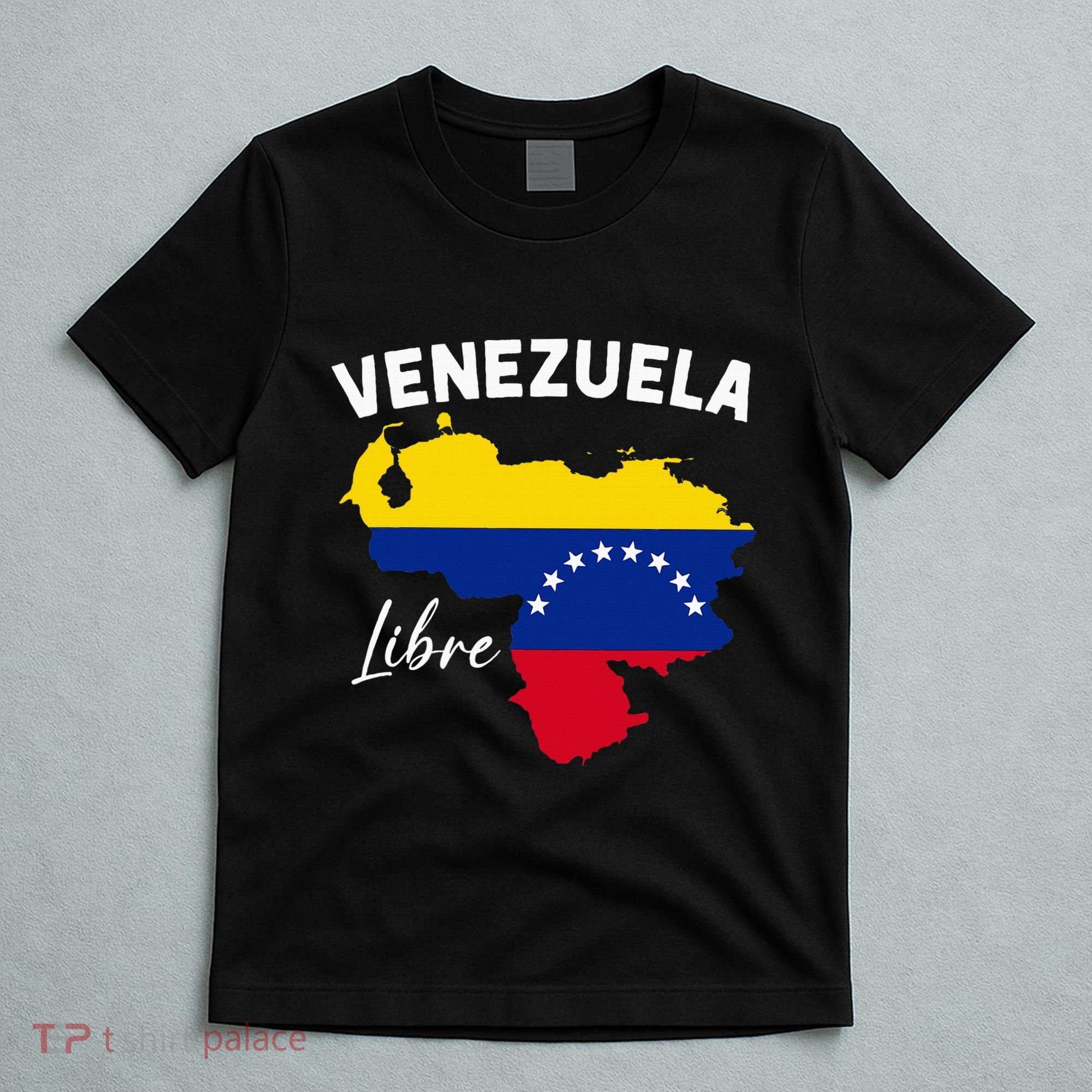Venezuela Flag Map Proud American Venezuelan Venezuela Libre T-Shirt