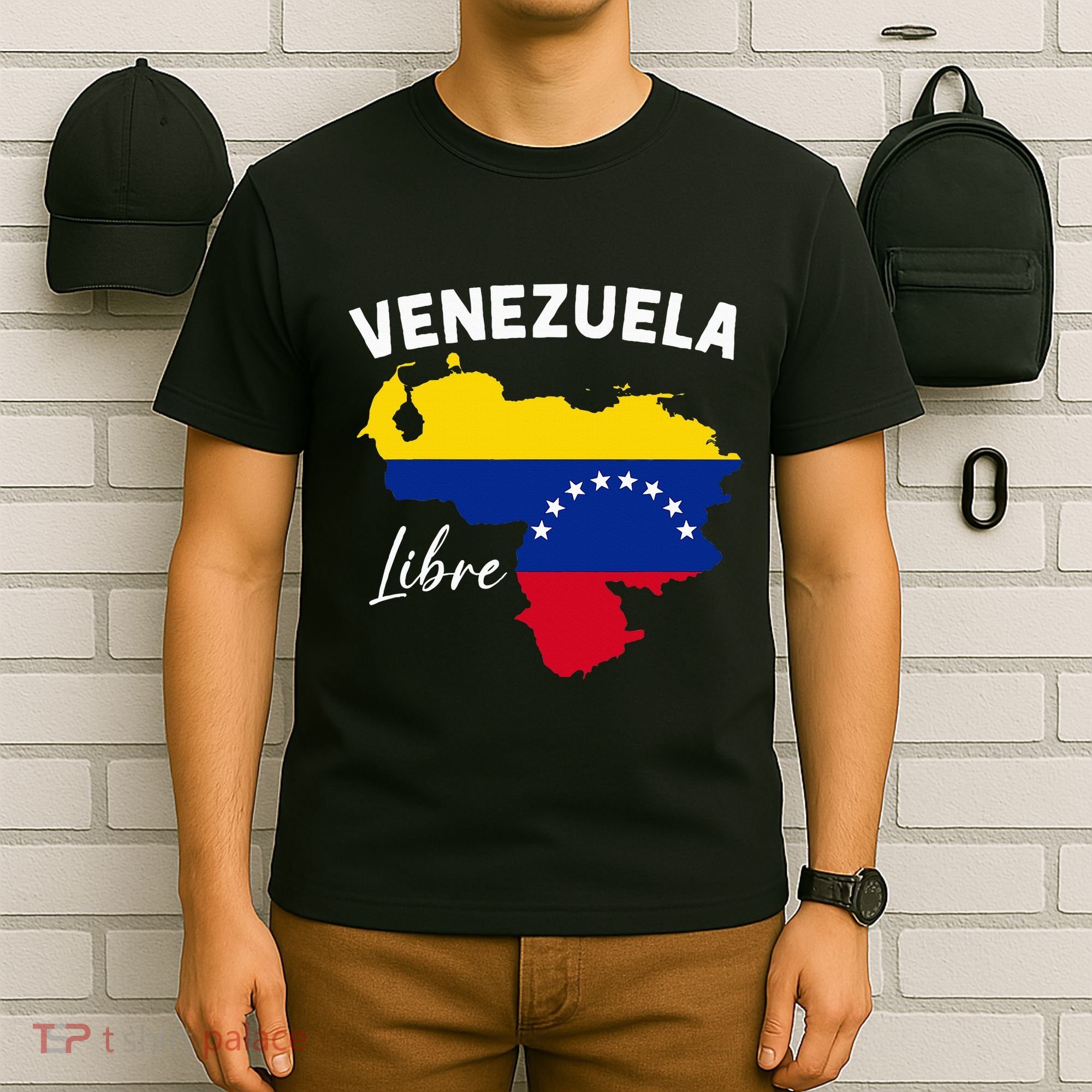Venezuela Flag Map Proud American Venezuelan Venezuela Libre T-Shirt