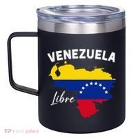 Venezuela Flag Map Proud American Venezuelan Venezuela Libre 12oz Stainless Steel Coffee Mug thumb 2