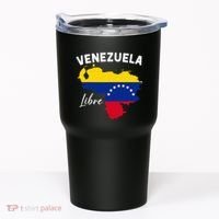 Venezuela Flag Map Proud American Venezuelan Venezuela Libre Tumbler thumb 0