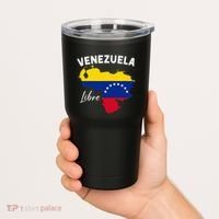 Venezuela Flag Map Proud American Venezuelan Venezuela Libre Tumbler thumb 2
