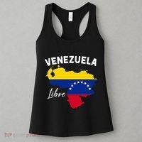 Venezuela Flag Map Proud American Venezuelan Venezuela Libre Women's Tank Top thumb 3