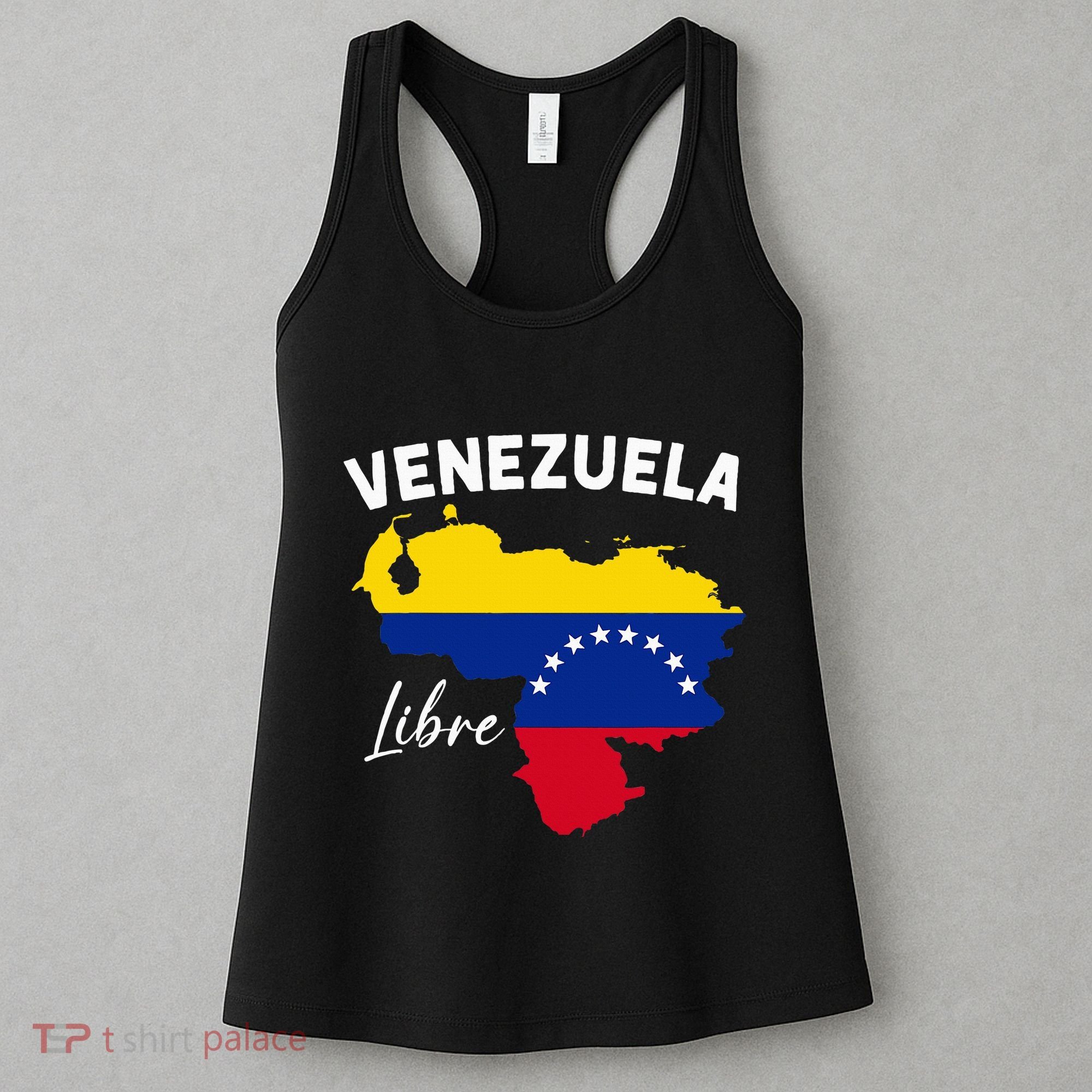 Venezuela Flag Map Proud American Venezuelan Venezuela Libre Women's Tank Top