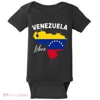 Venezuela Flag Map Proud American Venezuelan Venezuela Libre Baby Bodysuit thumb 0