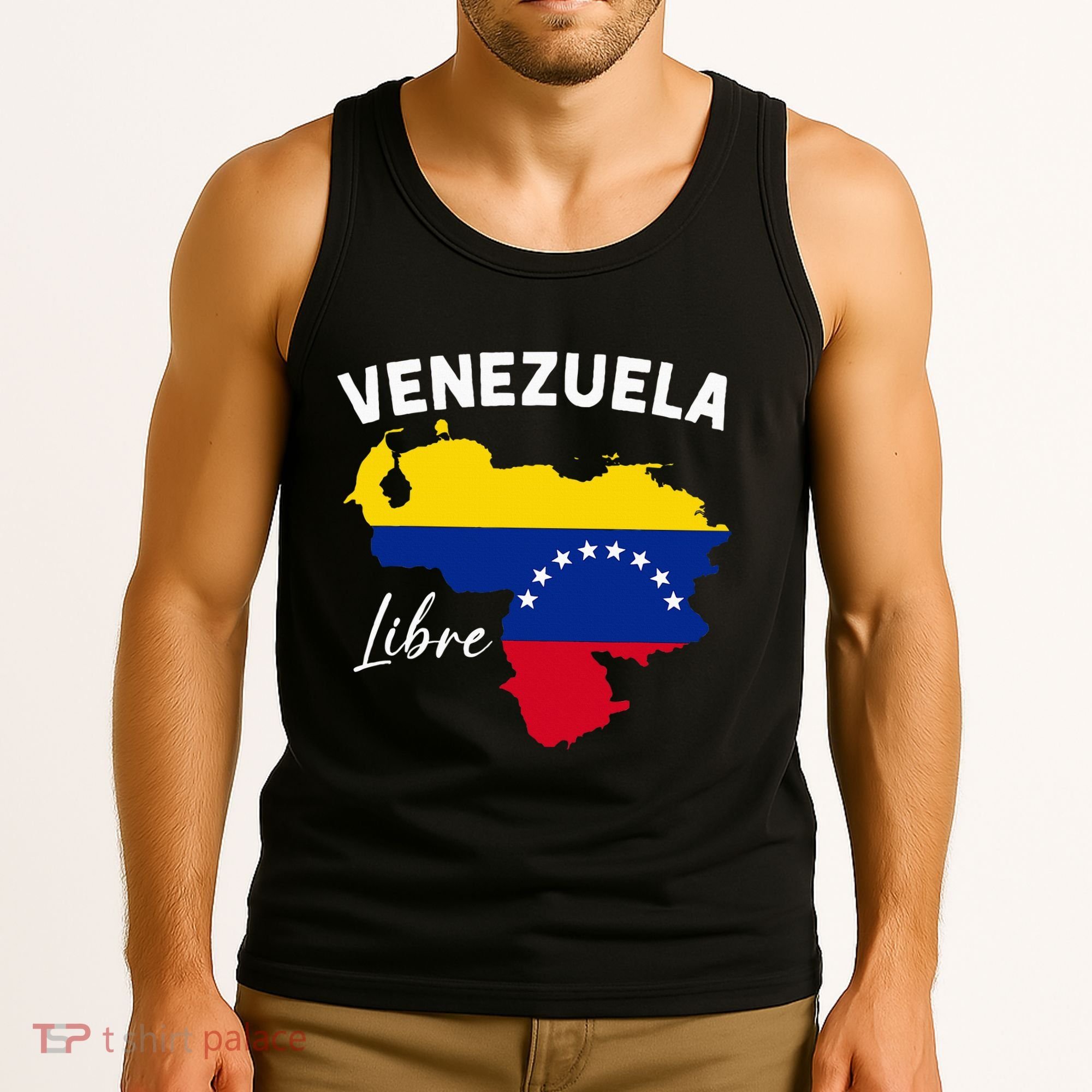 Venezuela Flag Map Proud American Venezuelan Venezuela Libre Tank Top