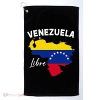 Venezuela Flag Map Proud American Venezuelan Venezuela Libre Golf Towel thumb 0