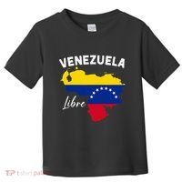 Venezuela Flag Map Proud American Venezuelan Venezuela Libre Toddler T-Shirt thumb 0