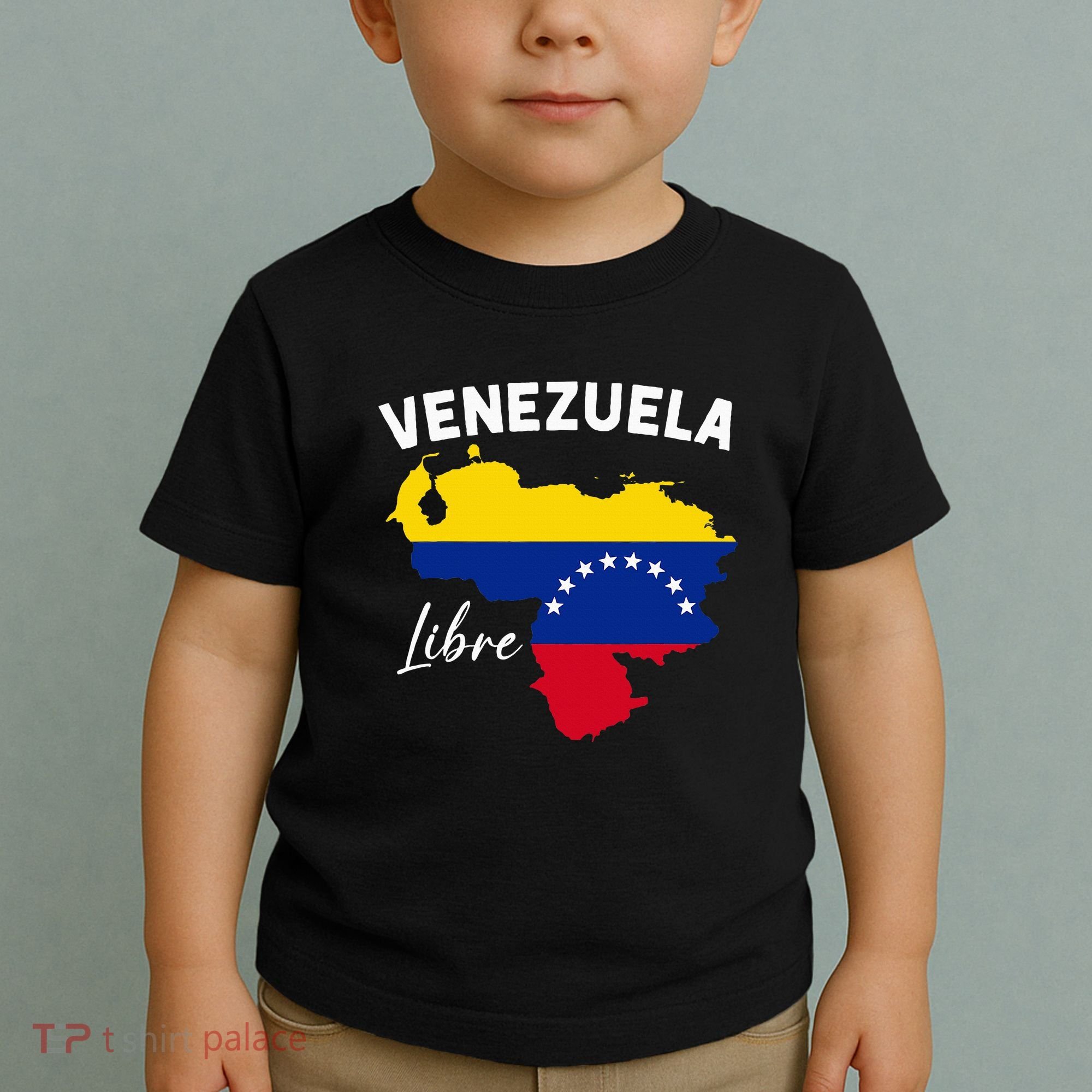 Venezuela Flag Map Proud American Venezuelan Venezuela Libre Toddler T-Shirt