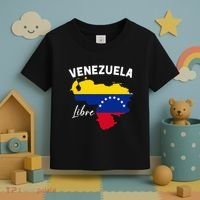 Venezuela Flag Map Proud American Venezuelan Venezuela Libre Toddler T-Shirt thumb 3