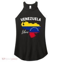 Venezuela Flag Map Proud American Venezuelan Venezuela Libre Women's Perfect Tri Rocker Tank thumb 0