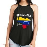 Venezuela Flag Map Proud American Venezuelan Venezuela Libre Women's Perfect Tri Rocker Tank thumb 2
