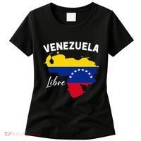 Venezuela Flag Map Proud American Venezuelan Venezuela Libre Women's T-Shirt thumb 0