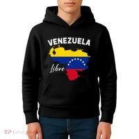 Venezuela Flag Map Proud American Venezuelan Venezuela Libre Kids Hoodie thumb 4