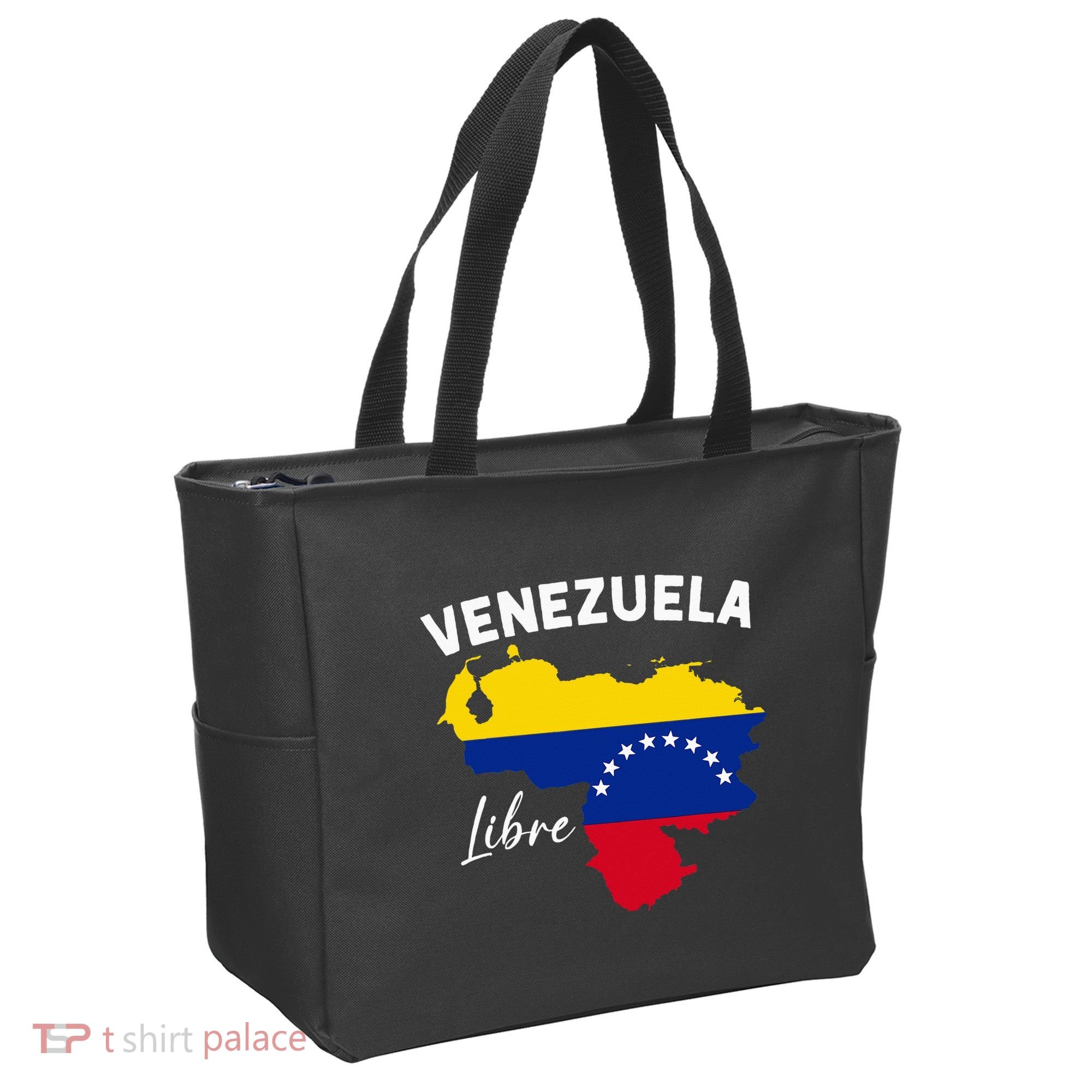 Venezuela Flag Map Proud American Venezuelan Venezuela Libre Tote Bag