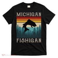 Vintage Fishing Michigan Pun Michigan Fishigan T-Shirt thumb 0