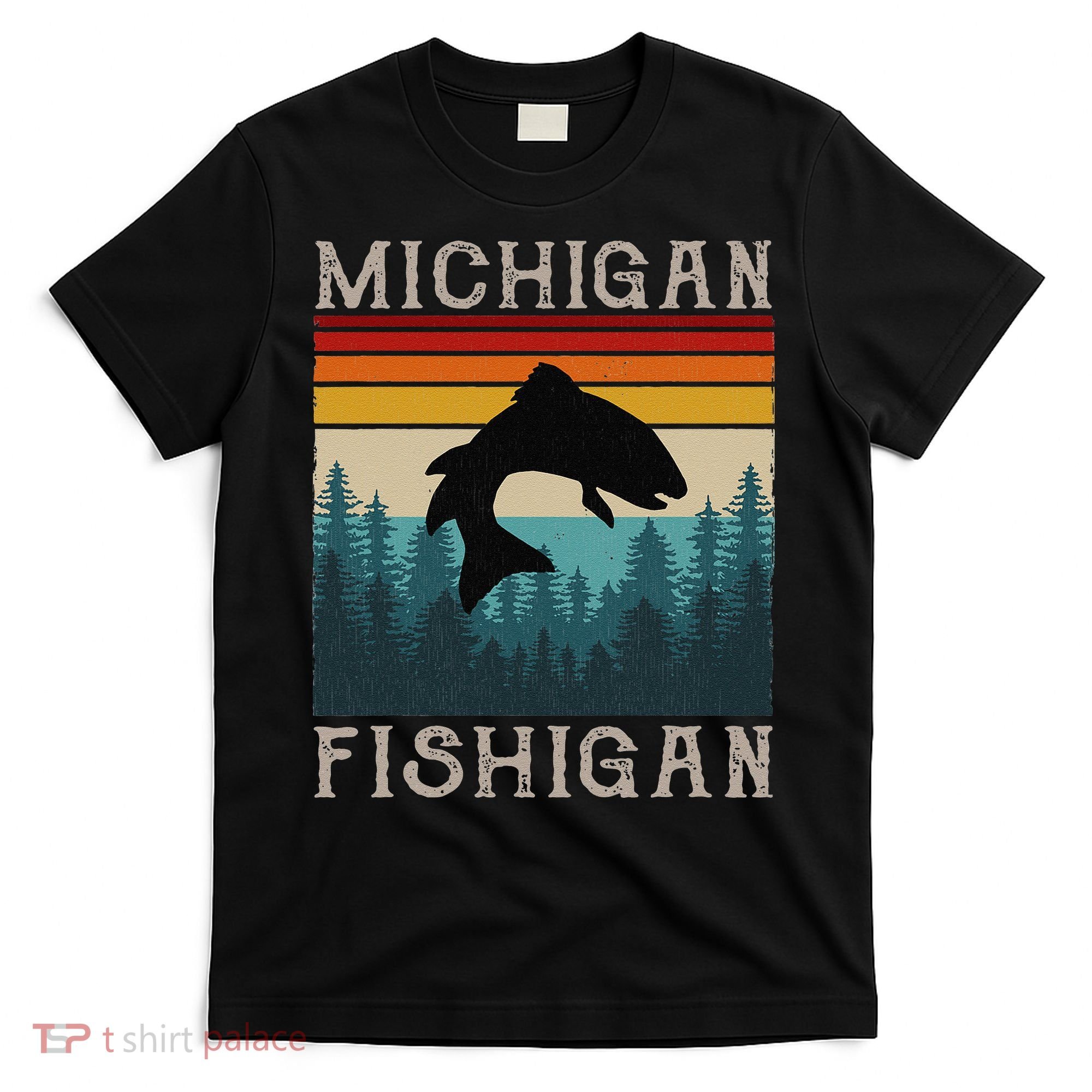 Vintage Fishing Michigan Pun Michigan Fishigan T-Shirt