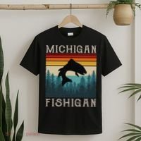 Vintage Fishing Michigan Pun Michigan Fishigan T-Shirt thumb 2