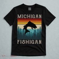 Vintage Fishing Michigan Pun Michigan Fishigan T-Shirt thumb 5