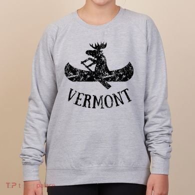 Vermont Funny Moose Canoe Vacation Women's Sweatshirt