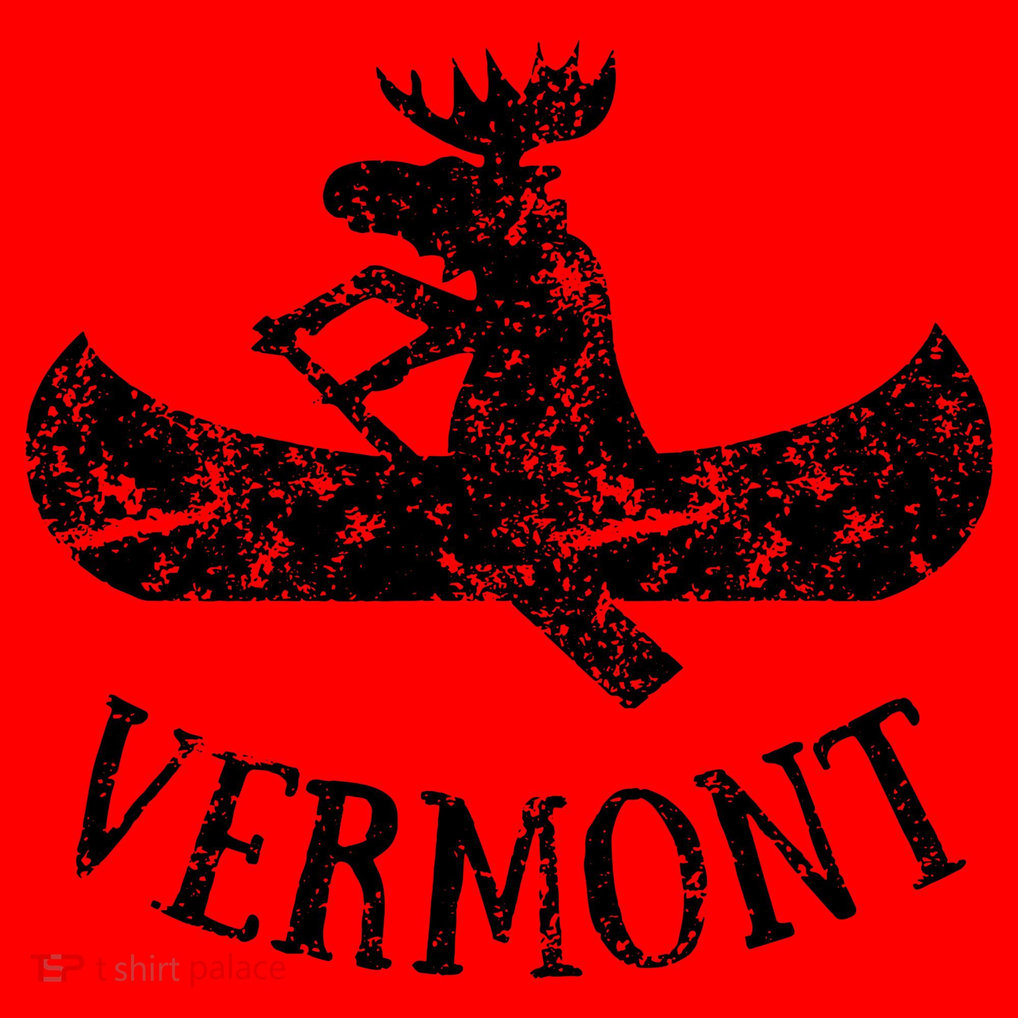 Vermont Funny Moose Canoe Vacation Santa Hat
