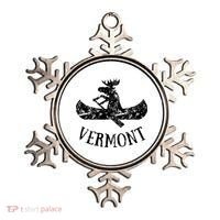 Vermont Funny Moose Canoe Vacation Ornament thumb 0