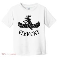 Vermont Funny Moose Canoe Vacation Toddler T-Shirt thumb 0