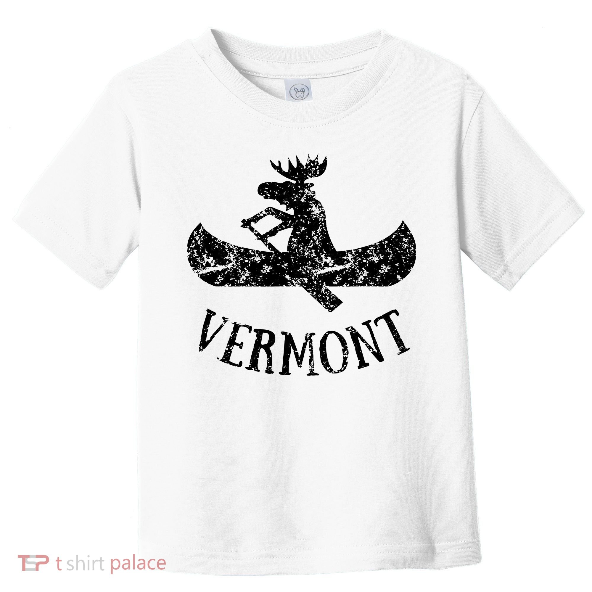 Vermont Funny Moose Canoe Vacation Toddler T-Shirt
