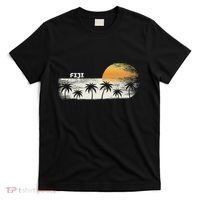 Vintage Fiji Ocean Sunset And Palm Trees T-Shirt thumb 0