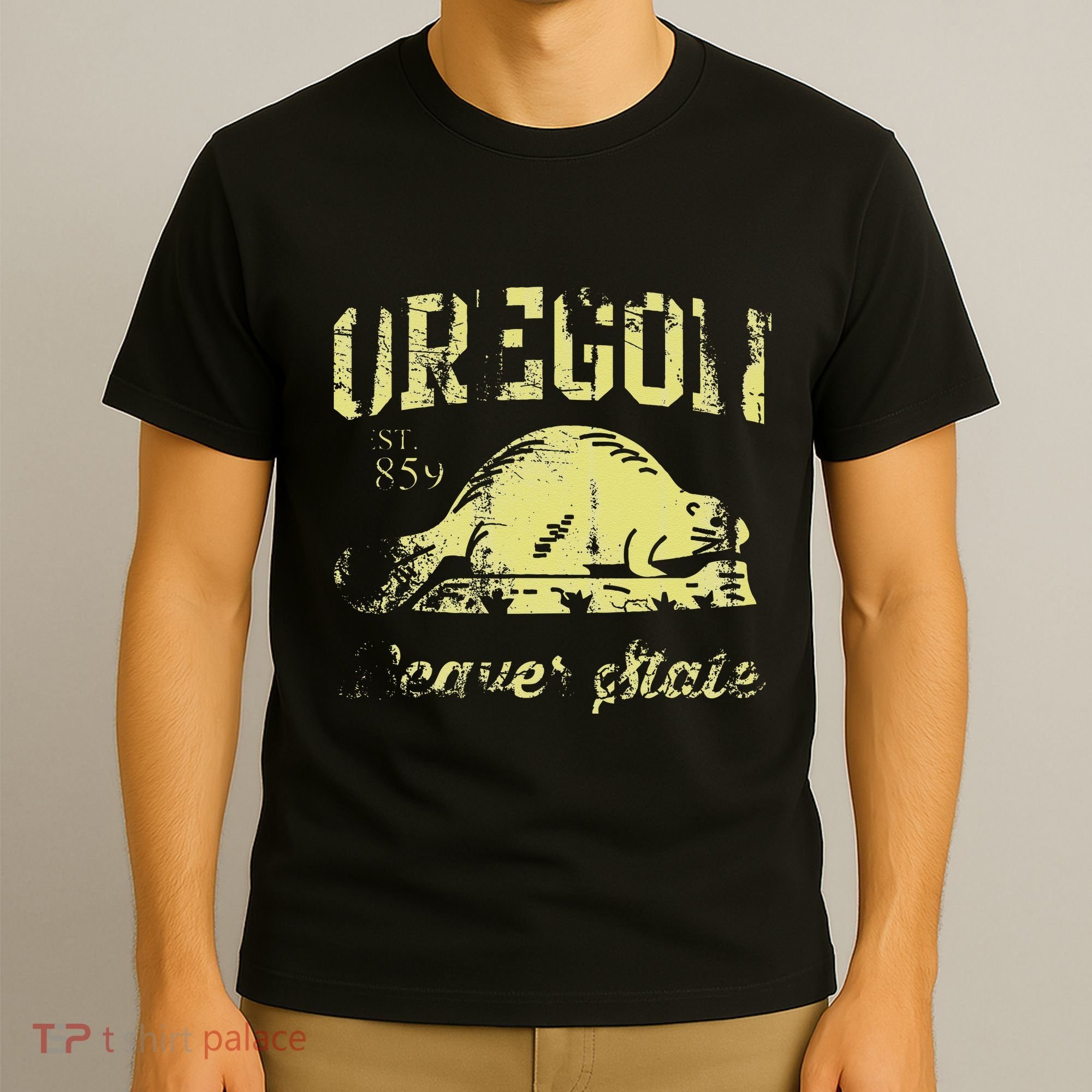 Vintage Fade Oregon Flag Beaver State Travel Men Women T-Shirt