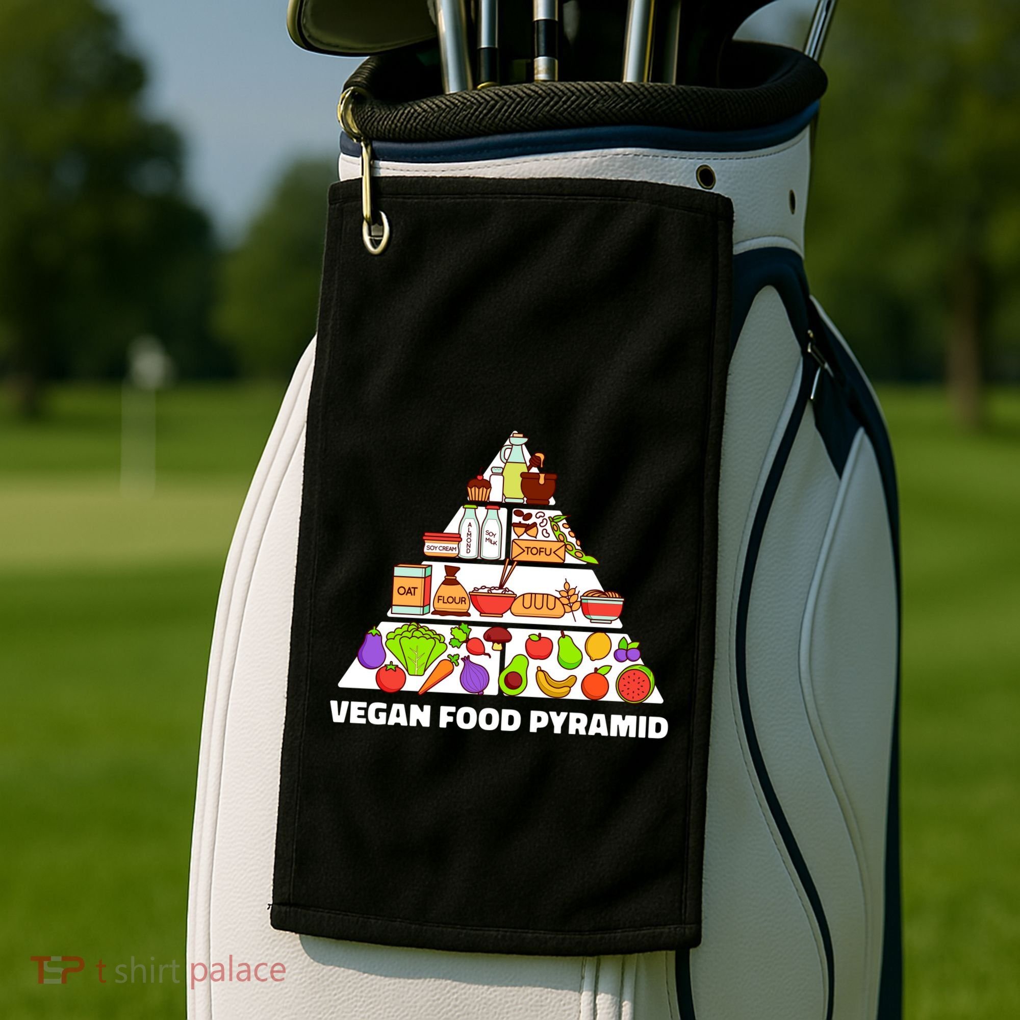 Vegan Food Pyramid Golf Towel