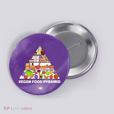 Vegan Food Pyramid Button