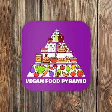Vegan Food Pyramid Coaster