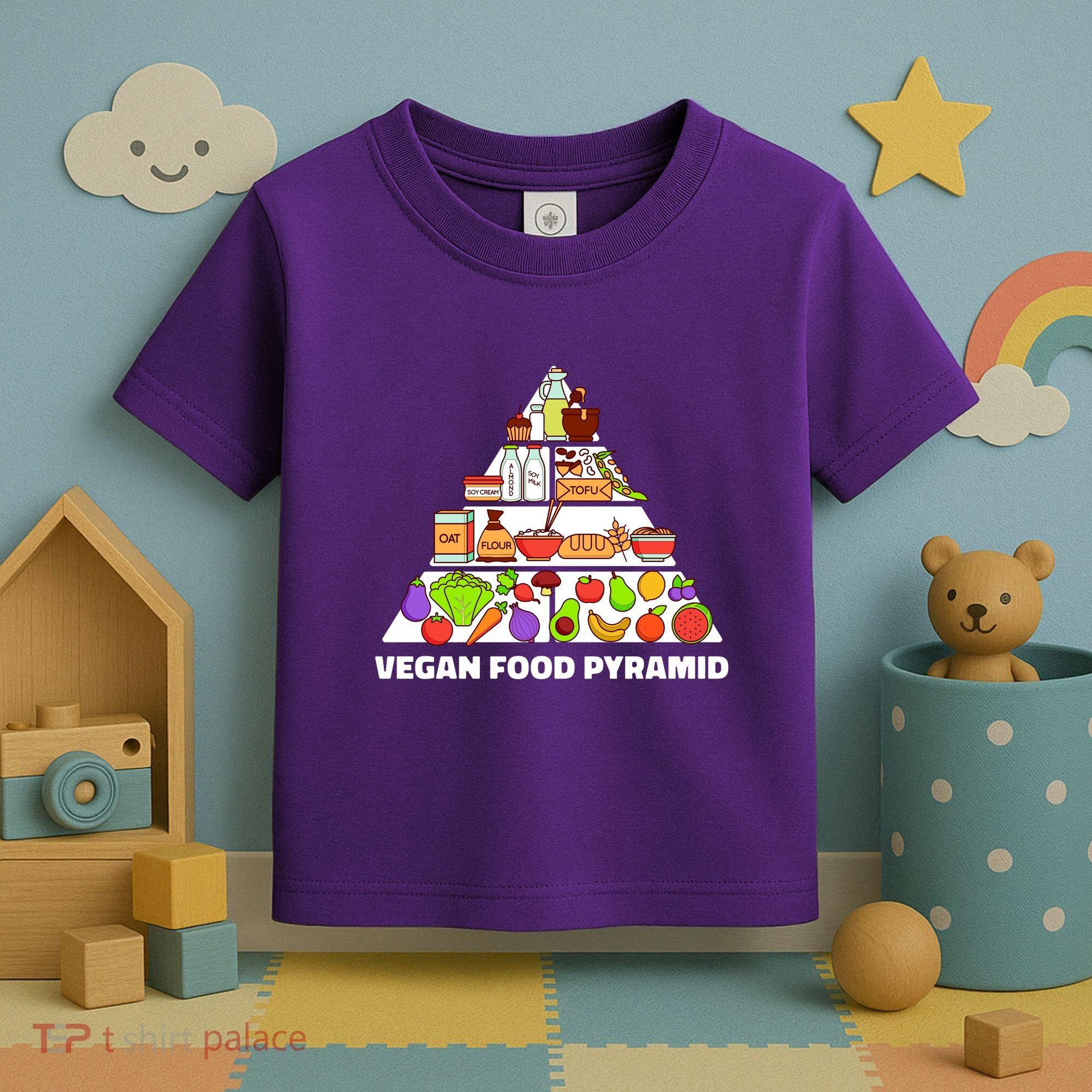 Vegan Food Pyramid Toddler T-Shirt