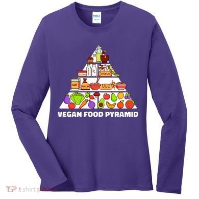 Vegan Food Pyramid Women's Long Sleeve Shirt