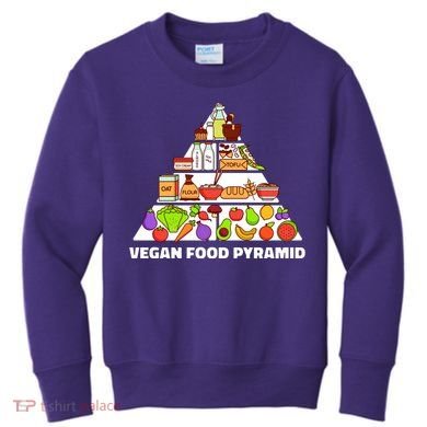 Vegan Food Pyramid Kids Sweatshirt