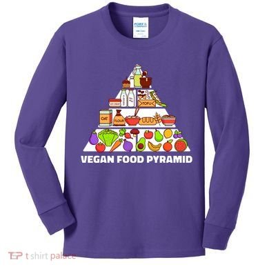 Vegan Food Pyramid Kids Long Sleeve Shirt