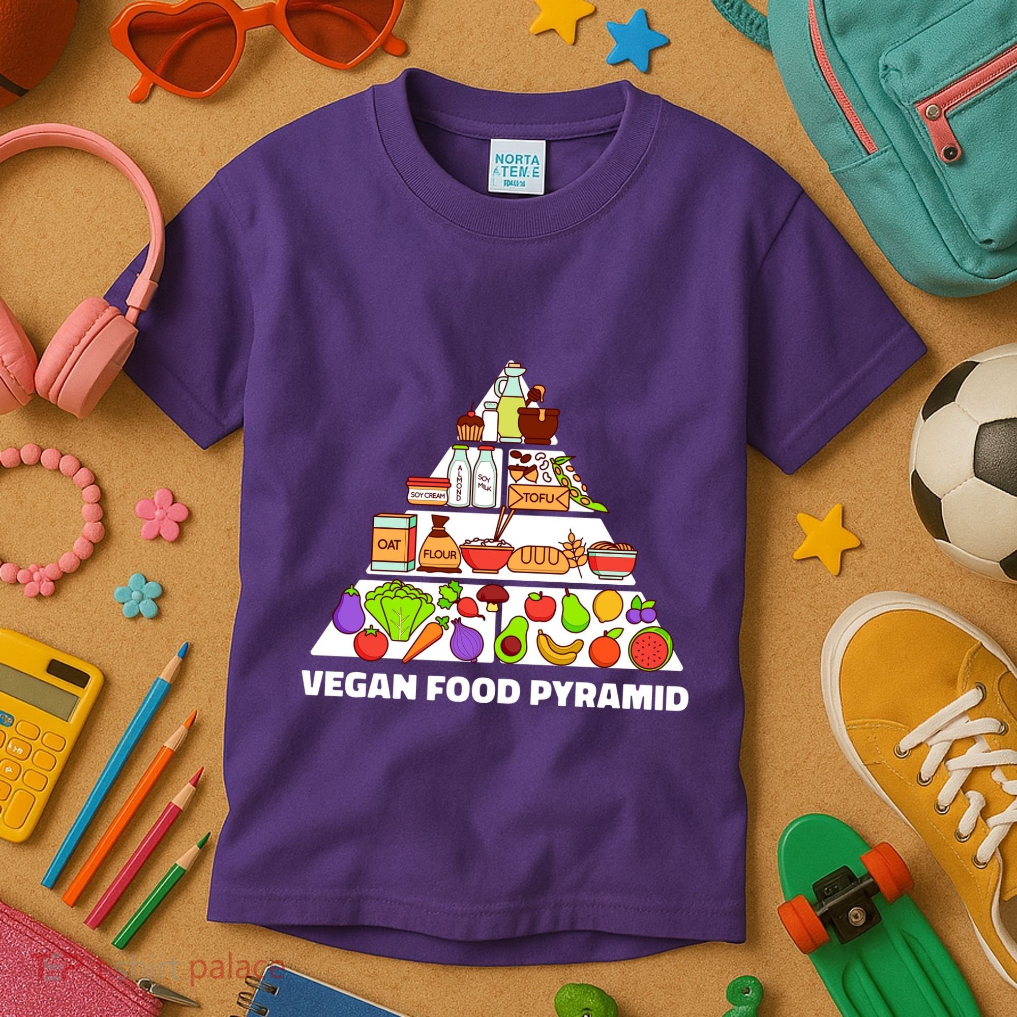 Vegan Food Pyramid Kids T-Shirt