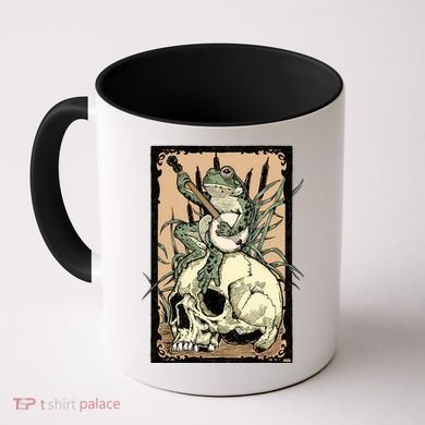 Victorian Frog Playing Banjo Coffee Mug