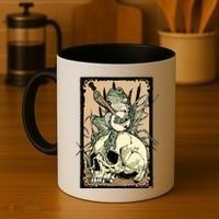 Victorian Frog Playing Banjo Coffee Mug thumb 4
