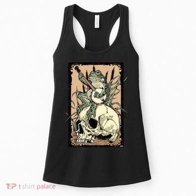 Victorian Frog Playing Banjo Women's Tank Top