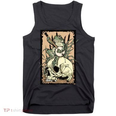 Victorian Frog Playing Banjo Tank Top