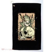 Victorian Frog Playing Banjo Golf Towel thumb 0