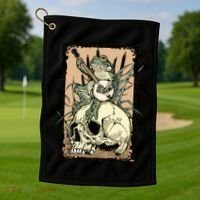 Victorian Frog Playing Banjo Golf Towel thumb 1