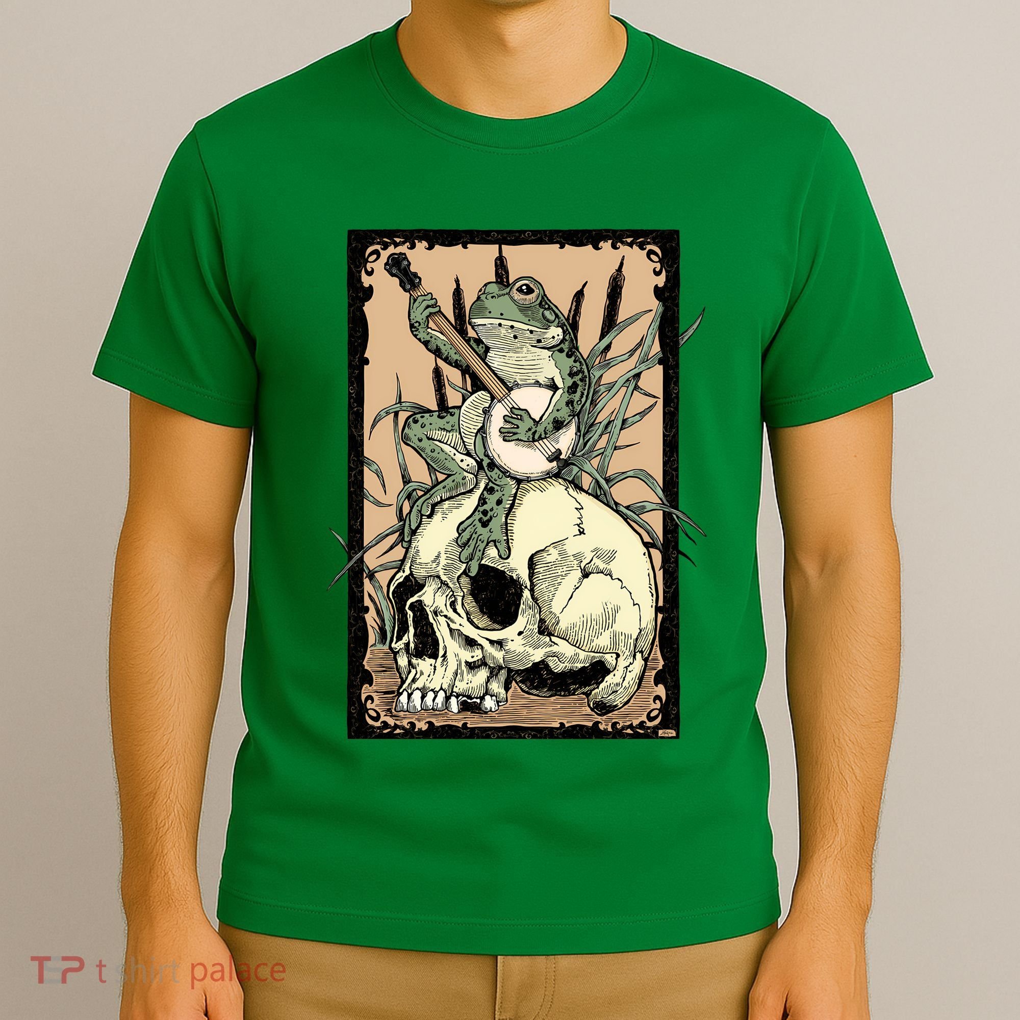 Victorian Frog Playing Banjo T-Shirt