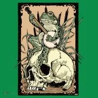 Victorian Frog Playing Banjo Button thumb 1