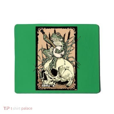 Victorian Frog Playing Banjo Mousepad