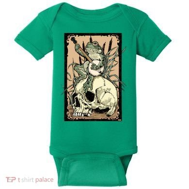 Victorian Frog Playing Banjo Baby Bodysuit